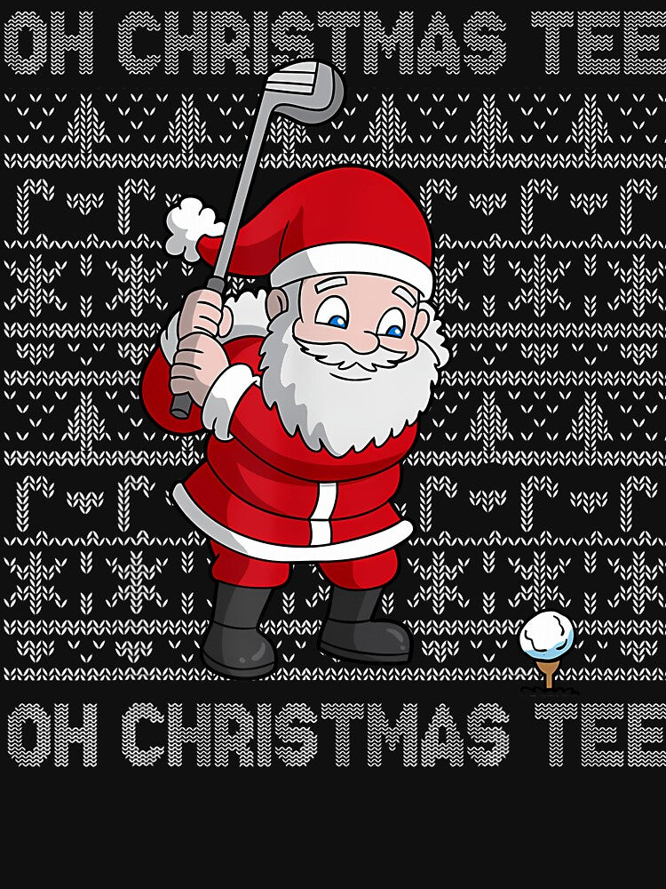 Golf Oh Christmas Tee Santa Claus Golfer Golfing Short Sleeve by Bryden6Safa