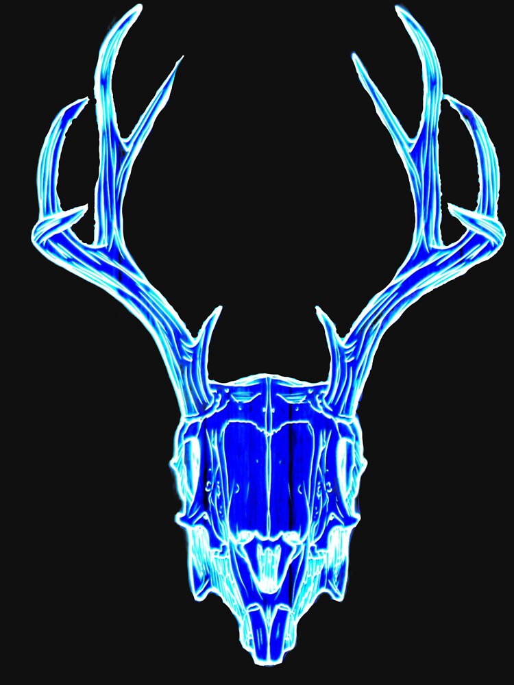 Neon Deer head skeleton design by Dven-Clothes