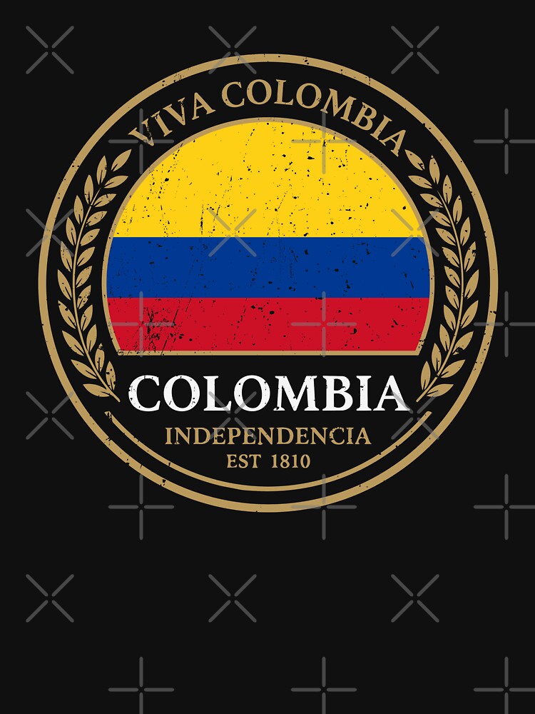 Viva Colombia Independencia 1810 Heritage Crest by crouchingpixel