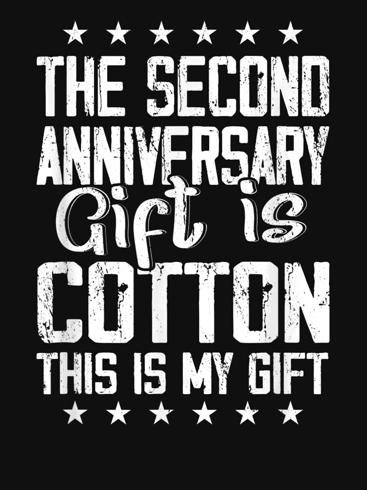 2nd Wedding Anniversary Cotton Him Husband Her by AgnesGeller