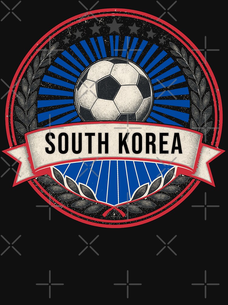 South Korea Vintage Soccer Crest — Retro Korean Football Badge Fan Emblem by icemanphotos