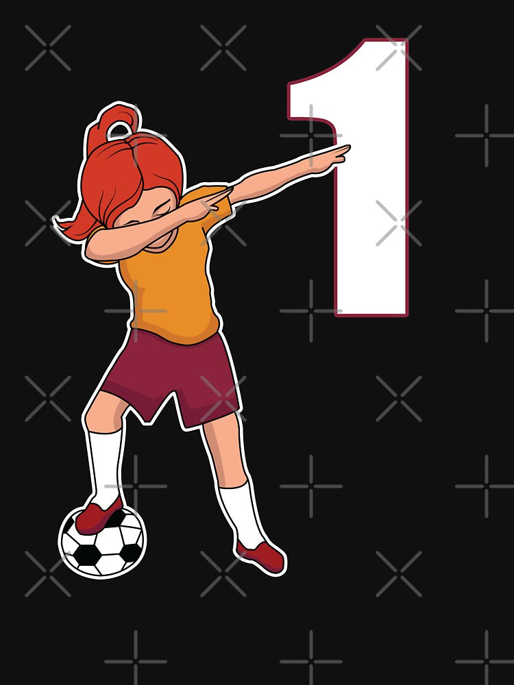 Awesome Soccer Player Girl Number 1 Soccer Athlete Women Athletic Sports Team by VollLaser