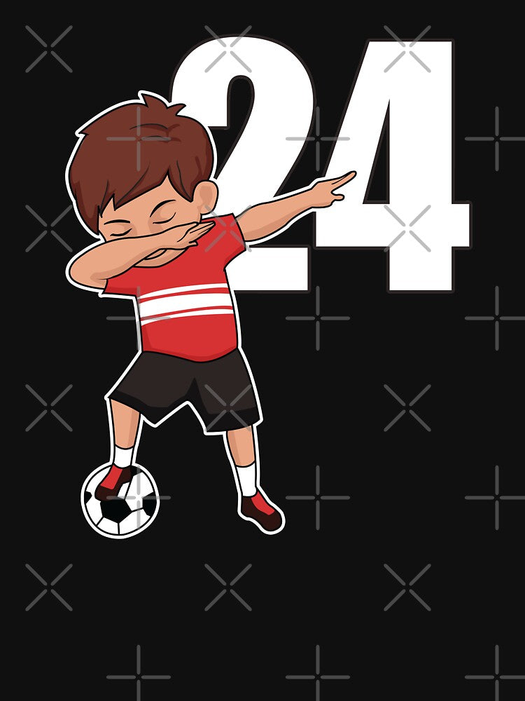 Awesome Soccer Player Number 24 Soccer Athlete Athletic Sports Team by VollLaser