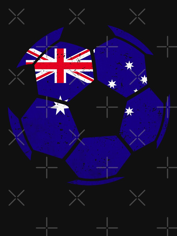Australia Soccer Ball Flag Jersey Australian Football Fan by EIMgraphic