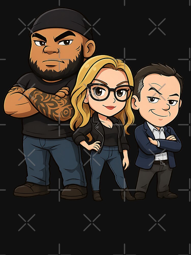 Gutfeld Crew – Chibi Greg Gutfeld, Kat Timpf & Tyrus by RK - Shop