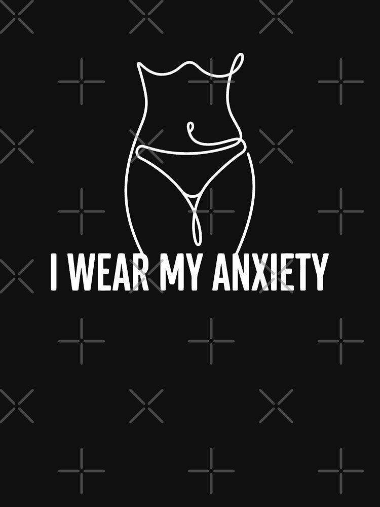 I Wear My Anxiety Mental Health Awareness Minimalist Line Art by SplashTastic
