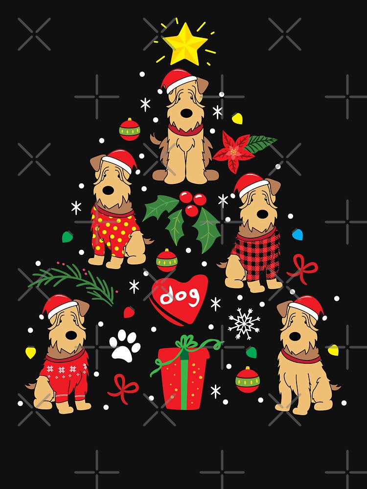 Soft Coated Wheaten Dog Christmas Ornament Tree by rafaeltto