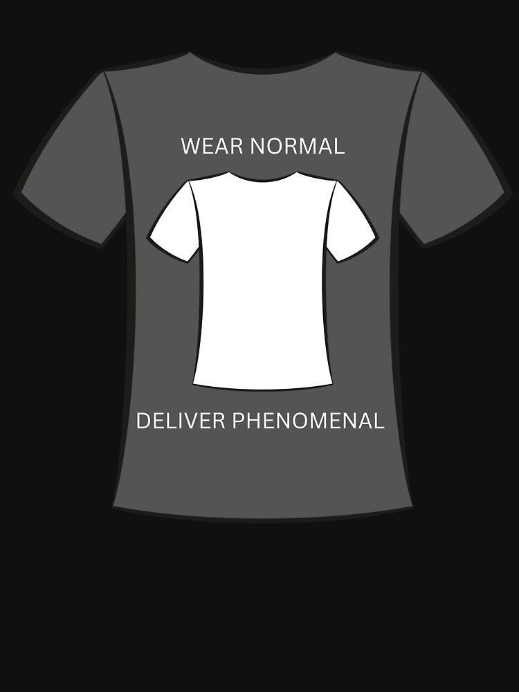 Wear Normal Deliver Phenomenal – Double Layer Modern Aesthetic Tee by rebuZZ-Apparels-The Minimalistic Buzz