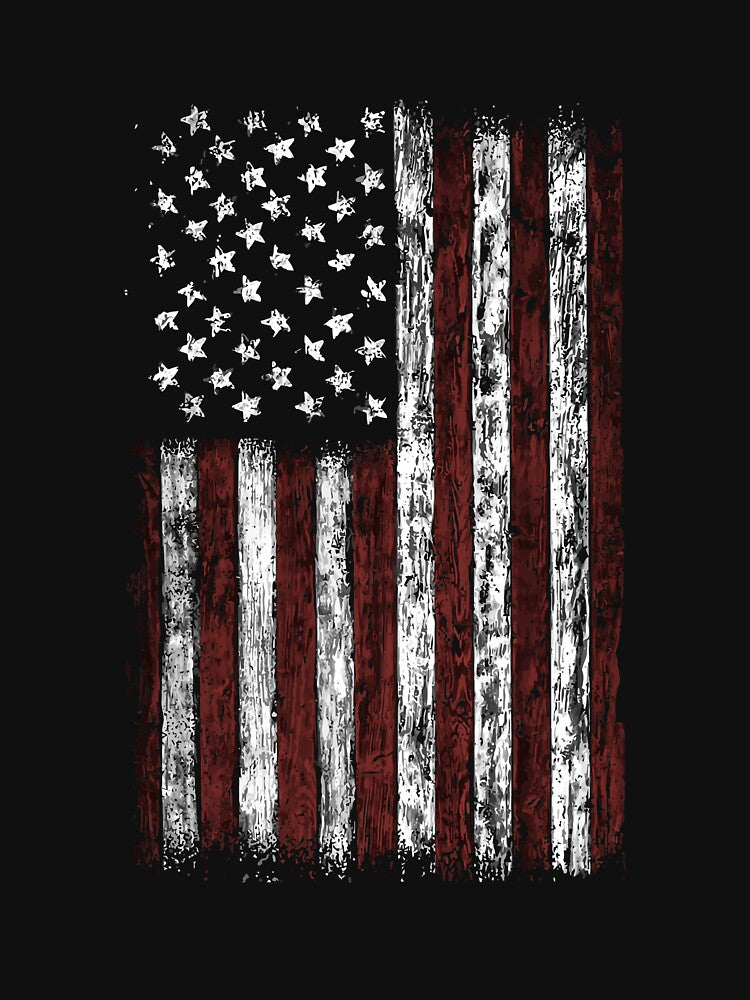 Vintage American Flag Long Sleeve Shirt Men Usa Flag T-Shirt by pourvasecandi