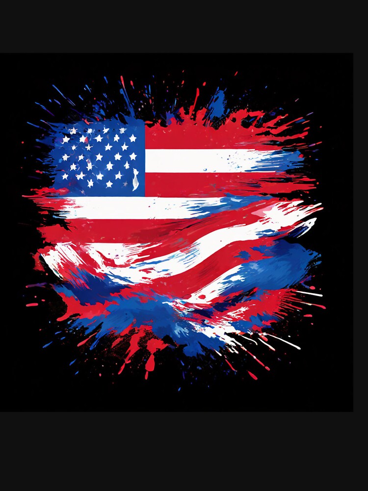 Patriotic American Flag Colors T-Shirt by ARTSWAG99