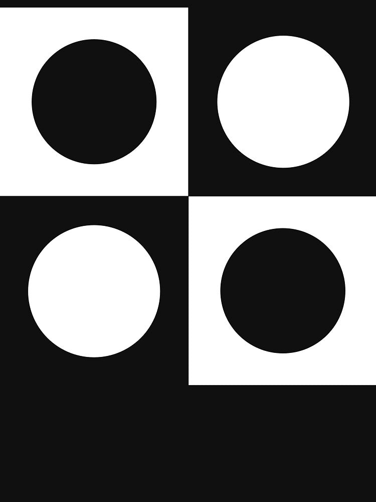 Black and White Circle Checker Pattern by innocentadverse