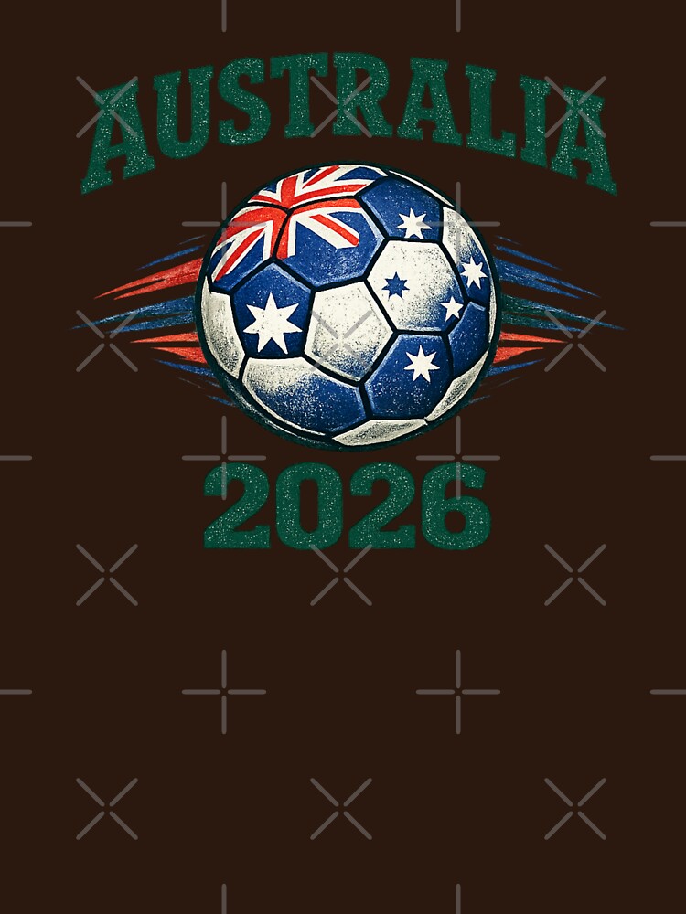 Australia 2026 Soccer, Green & Gold Football Fan Design by Cadsdiva