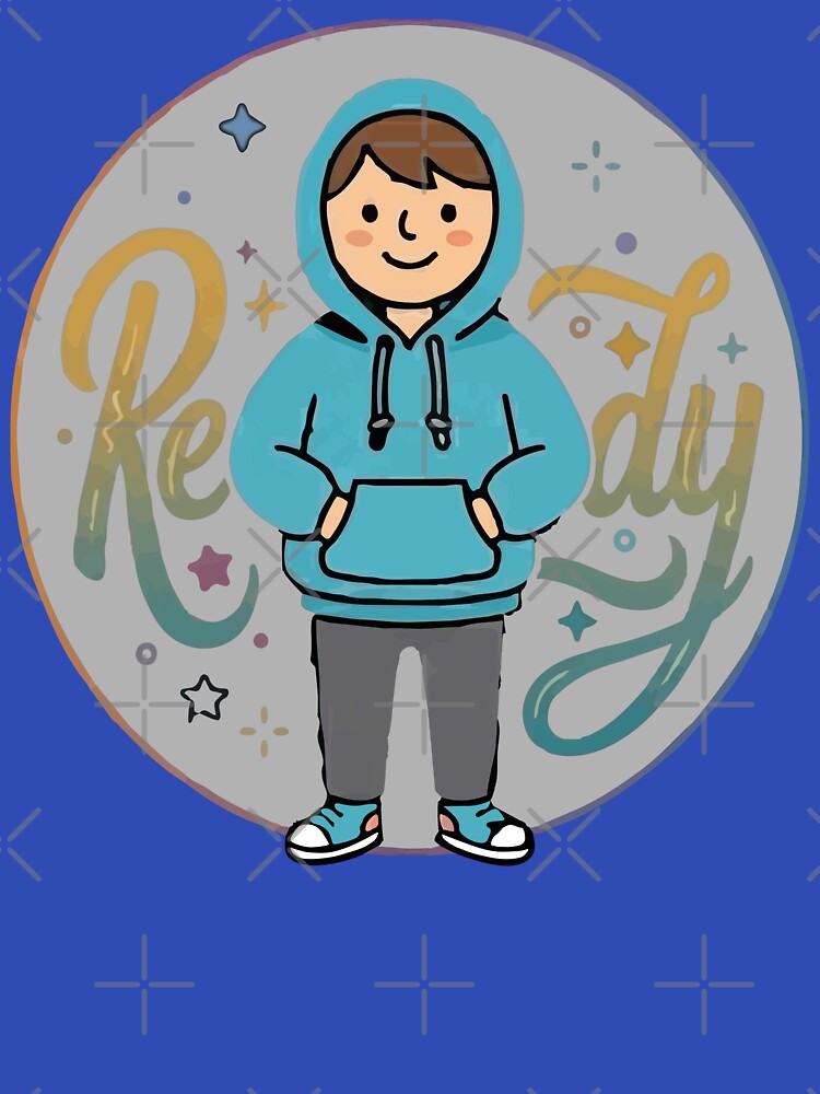 Cute Ready Boy Hoodie Character Illustration by BestChoiceService