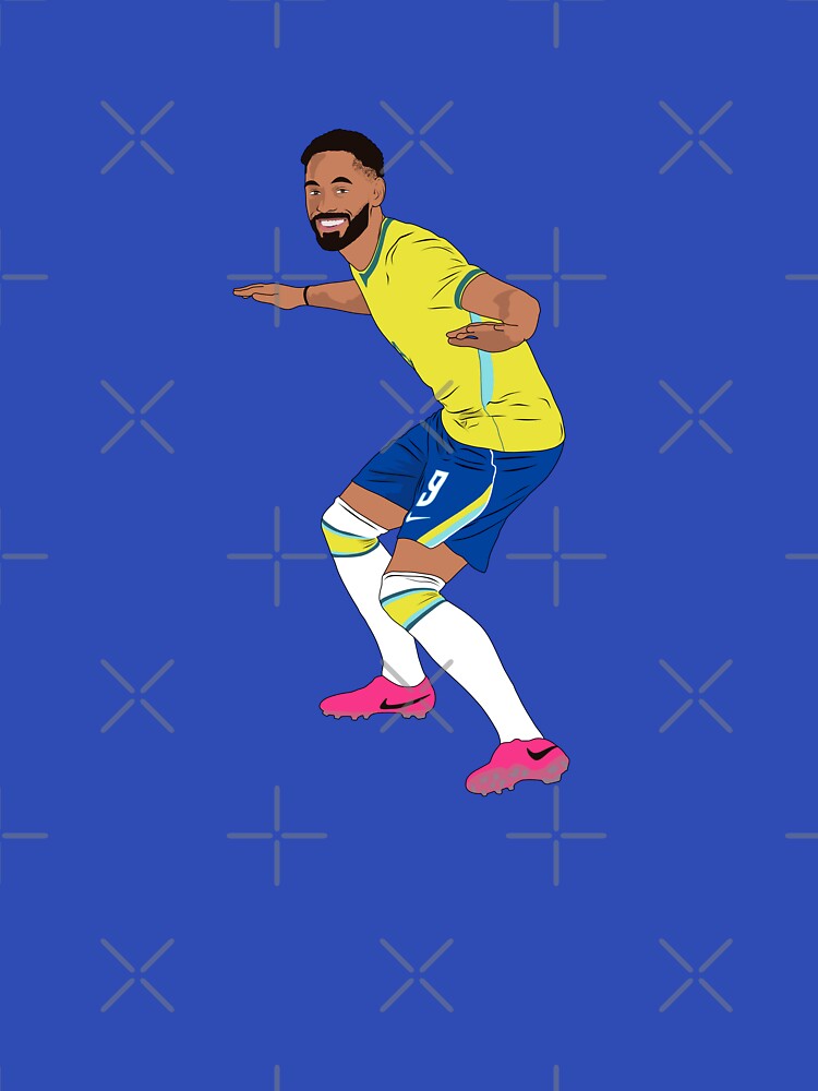 Matheus Cunha Brazil Goal Celebration Surfing Minimalist by Hevding