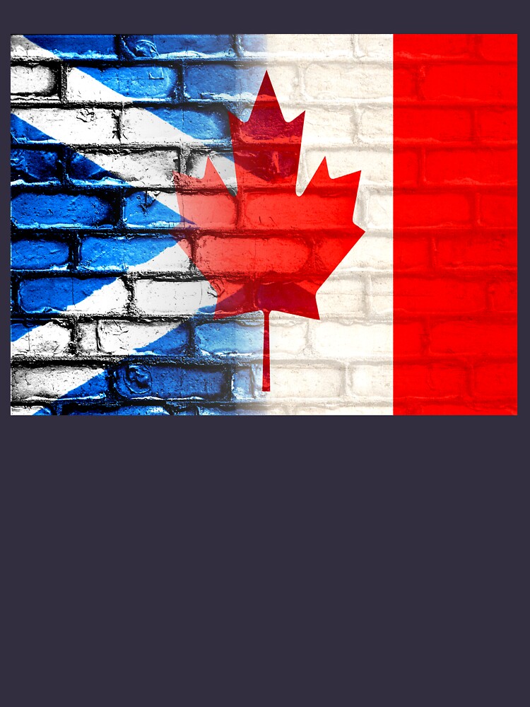 Scottish Canadian Flag Fusion T-Shirt | Scotland Canada Heritage Gift by Loom on the Loch