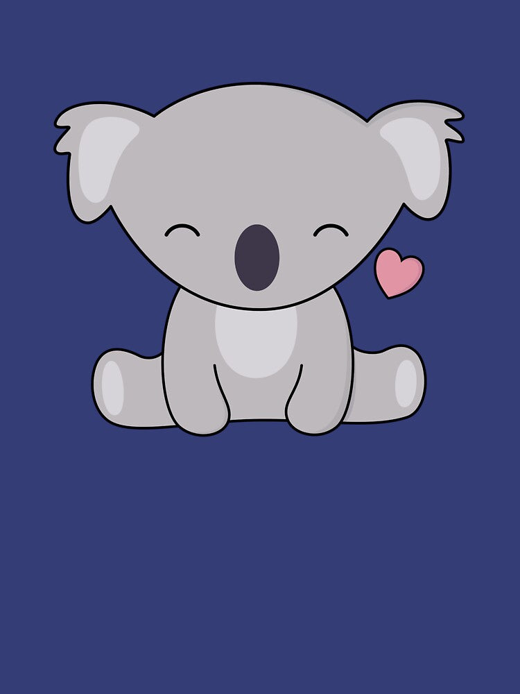 Kawaii Cute Koala Loves Hearts by wordsberry