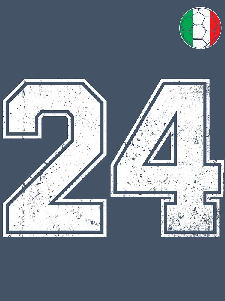 Italy Soccer Number 24 Vintage Sports Fan by RoyesButler