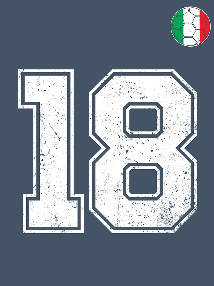 Italy Soccer Number 18 Vintage Sports Fan by RoyesButler