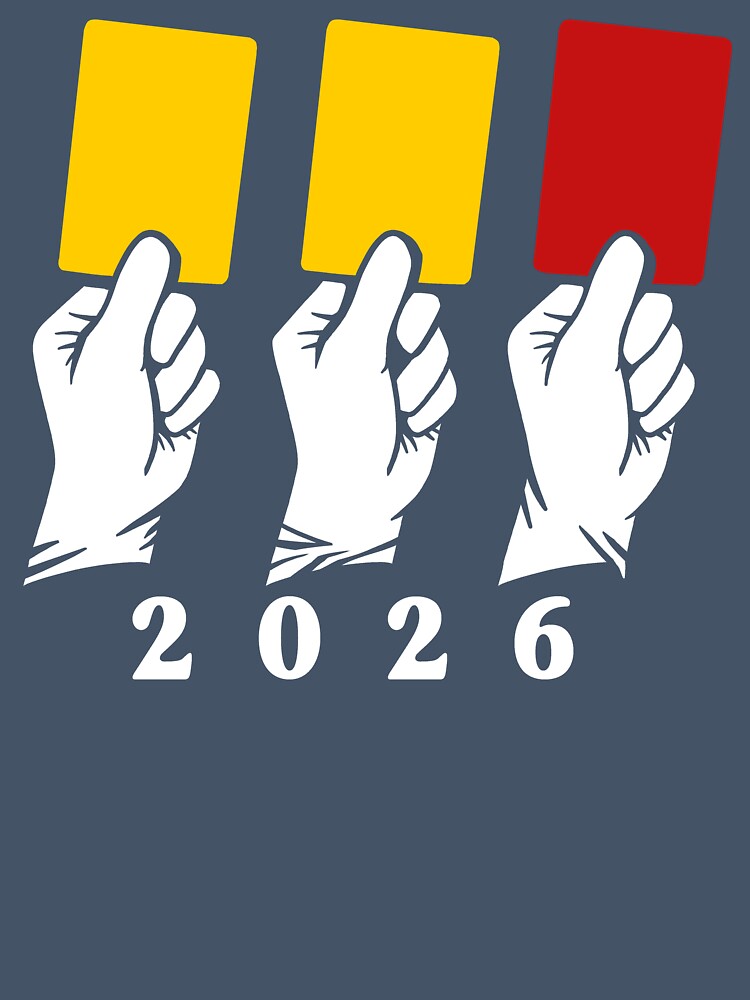 Funny World Cup 2026 Soccer Yellow Card Red Card Illustration by BootsBoots