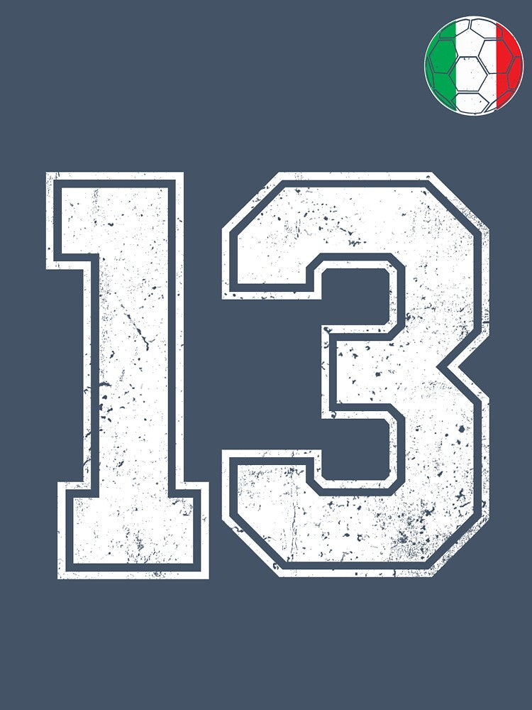 Italy Soccer Number 13 Vintage Sports Fan by RoyesButler