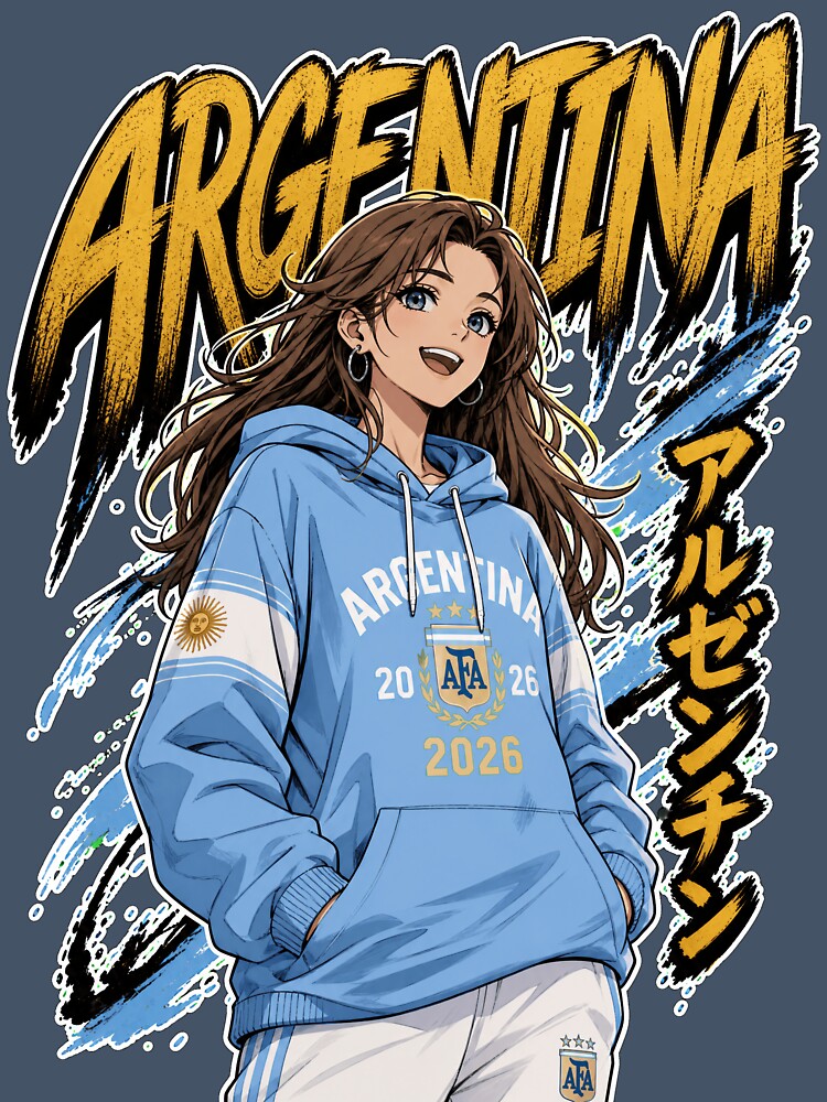 Argentina Anime Girl: World Cup 2026 Football by Senpai Syndicate