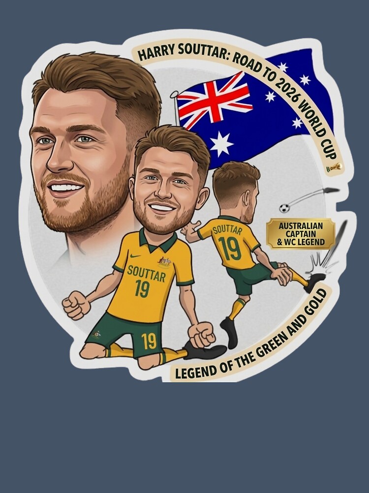 Harry Souttar Australia Football Legend Cartoon Illustration by Deviantfant
