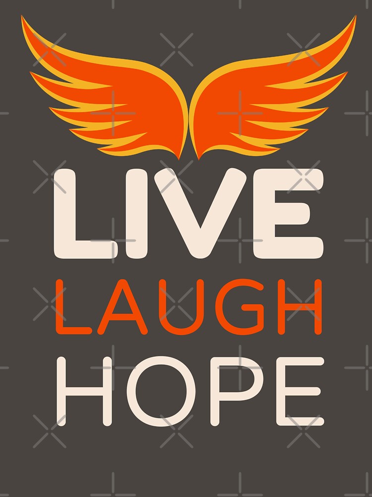 Live Laugh Hope - Short Motivational Quotes | Colorful Fashion Hope Typography by Delandor