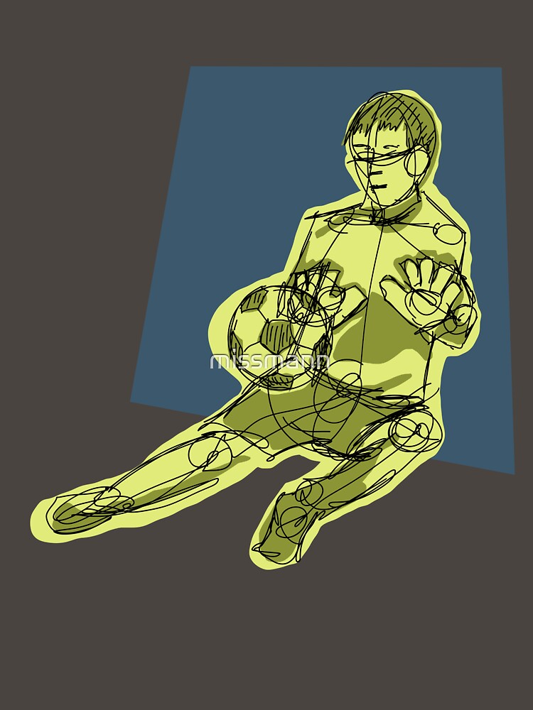 Block Goalkeeper with green background by missmann