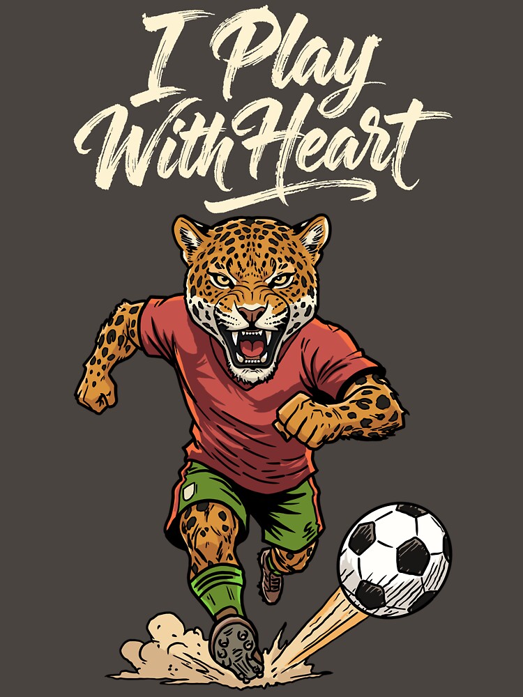 I Play With Heart – Jaguar Soccer Spirit by CARPIO Creations