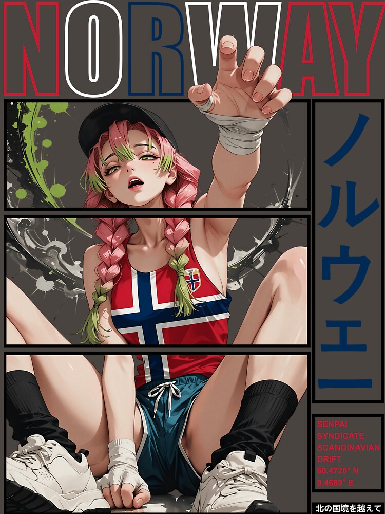 Norway Anime Football Waifu - World Cup 2026 Shonen Sport Style by Senpai Syndicate