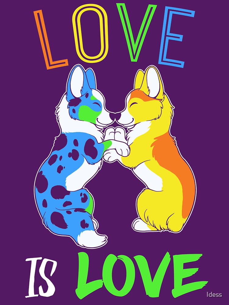 LOVE is LOVE Corgis by Idess