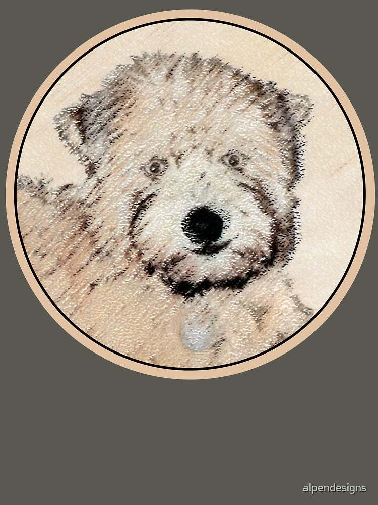 Soft Coated Wheaten Terrier Puppy Painting Original Art by alpendesigns