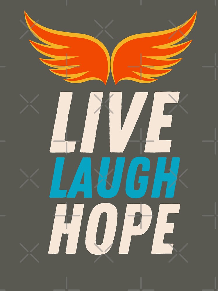 Live Laugh Hope - Short Motivational Saying | Colorful Stylish Hope Typography by Delandor