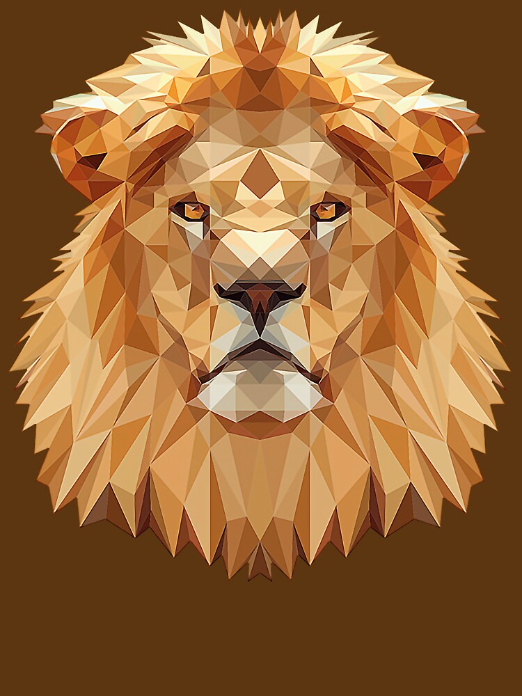 Lion Head Polygon by Fairyjam