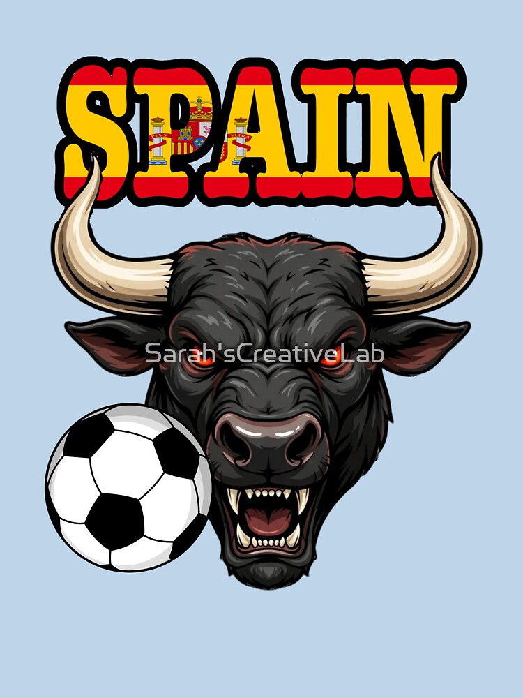 Spain Football Bull Mascot Sport Logo by Sarah'sCreativeLab