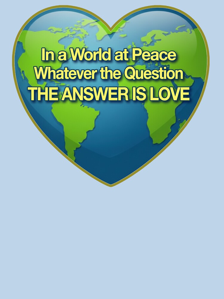 The Answer Is Love Heart Shape Design by NY Sport Shirts and More...