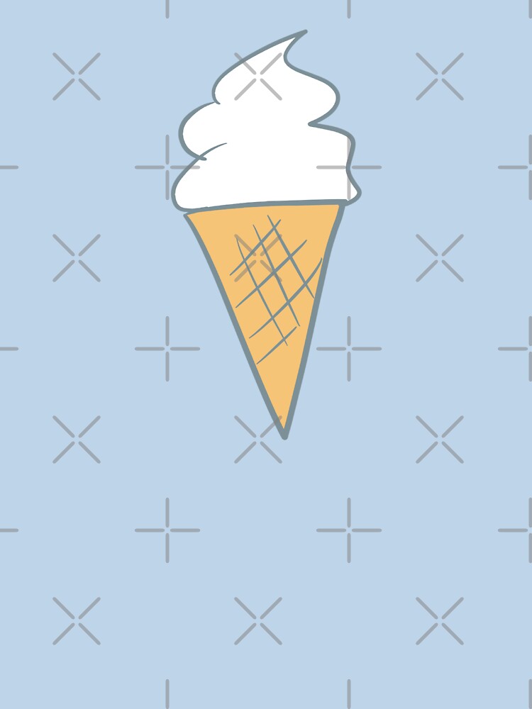 Soft-Serve Cartoon Style Vanilla 99 Ice Cream by Karen Ekdahl