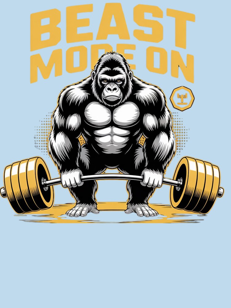 Beast Mode On – Classic Hardcore Gymwear by Homecrate01