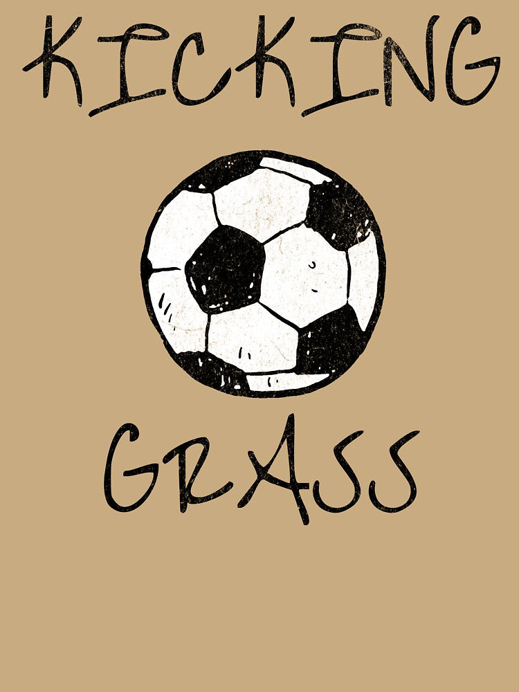 Kicking Grass Soccer Ball | Funny Soccer Player Gift by donwillisjrart