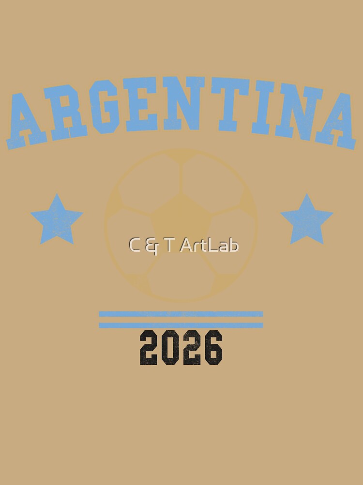 Argentina 2026 — Vintage Soccer Tee by C & T ArtLab