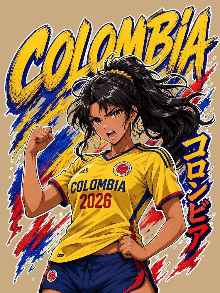 Colombia Anime Soccer Girl - 2026 Striker Waifu by Senpai Syndicate