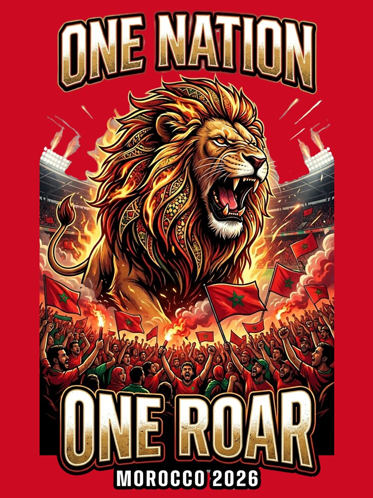 Morocco Football Fan - One Roar One Nation by Zenith-Co