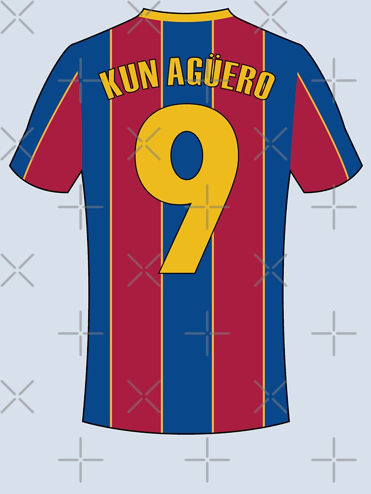 Sergio Aguero barcelona football jersey by Justtrendytees