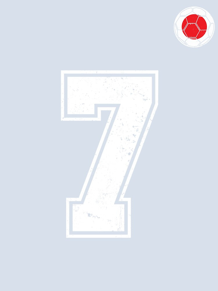 Japan Soccer Number 7 Vintage Sports Fan by LiviuGligoros