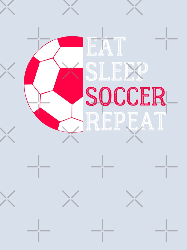 Eat Sleep Soccer Repeat, Eat Sleep Ball Repeat, Soccer Player Print by Auntieck