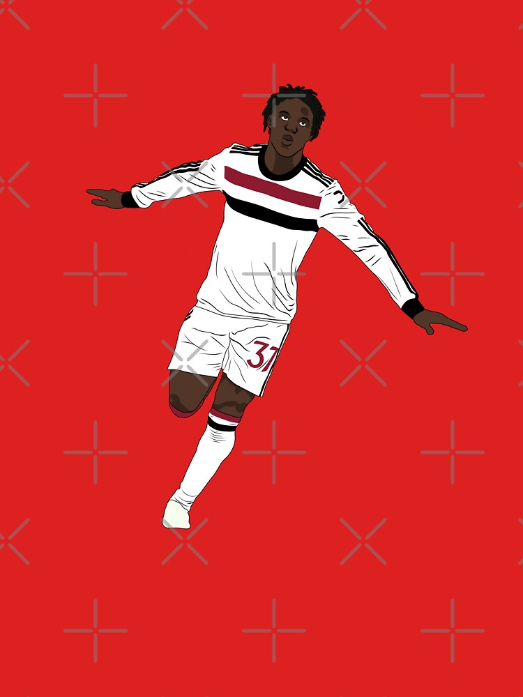 Kobbie Mainoo Goal Celebration Minimalist by Hevding