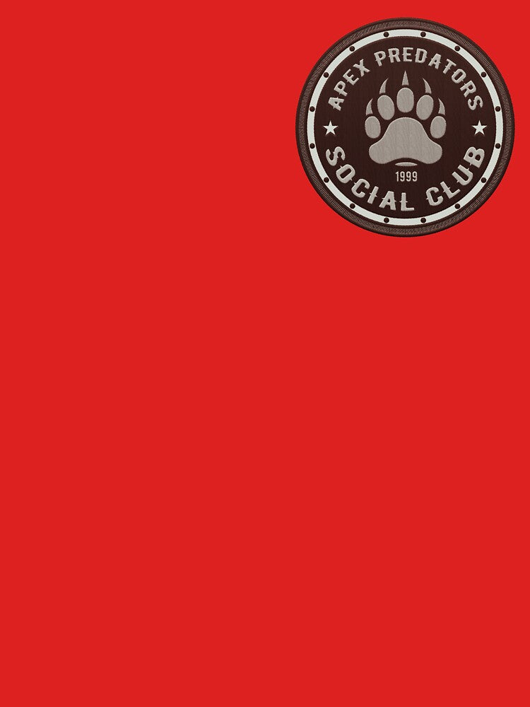 apex predators social club badge - embroidery iron patch textured graphic artwork by hayrpictures