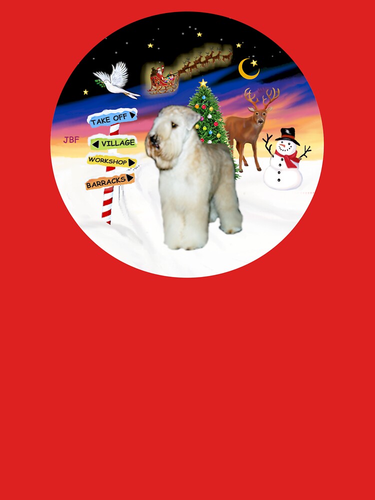 Christmas Signs with Soft Coated Wheaten Terrier by JeanBFitzgerald
