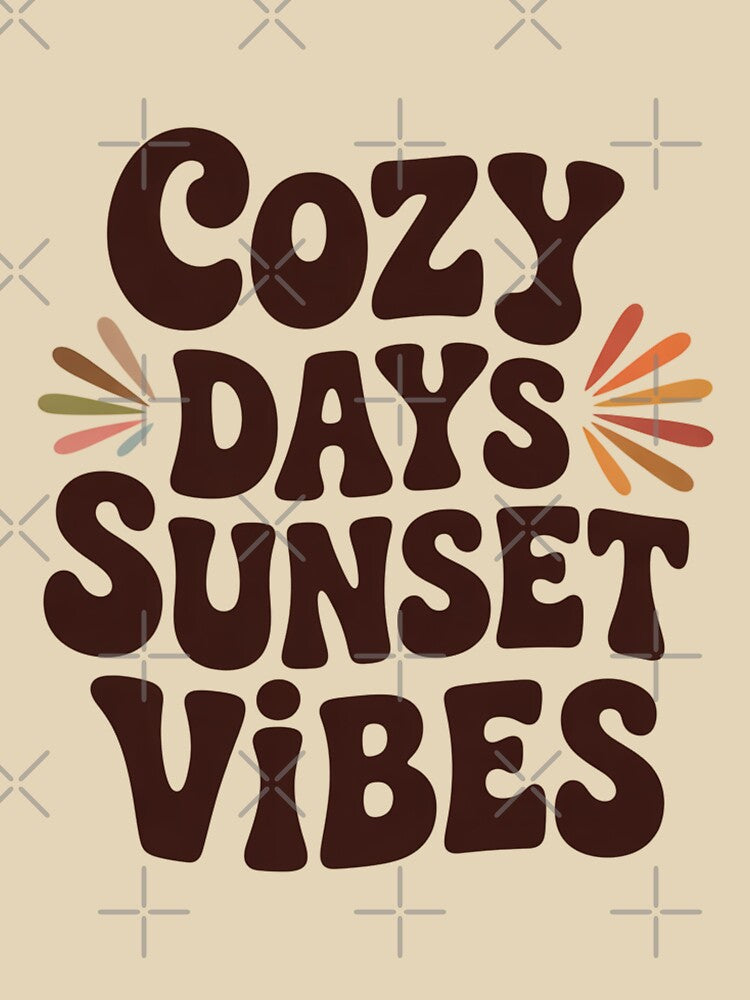 Cozy Retro Sunset Graphic Streetwear Design by quietvisualsco
