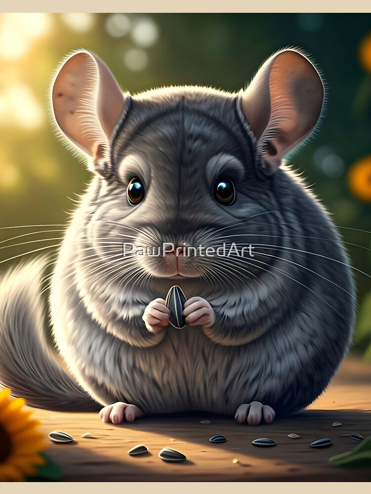 “Floof Level: Chinchilla” by PawPrintedArt